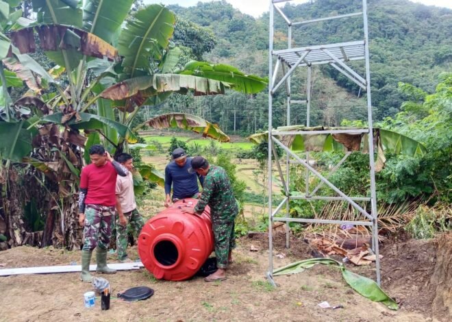 Penyelesaian Proyek Tandon Air TMMD Ke-129 di Kabupaten Bone