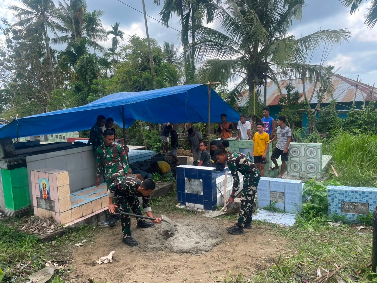 Satgas TMMD 129 Kodim Belu Hadir di Tengah Kesedihan Warga