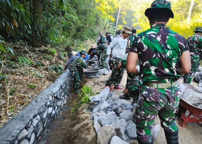 DPT TMMD Ke-129 Tingkatkan Keamanan Infrastruktur Desa Sekardadi