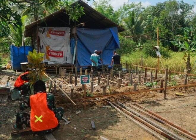 Satgas TMMD Kodim 1011/KLK Genjot Progres RTLH Sasaran 3 Milik Bapak Masrani