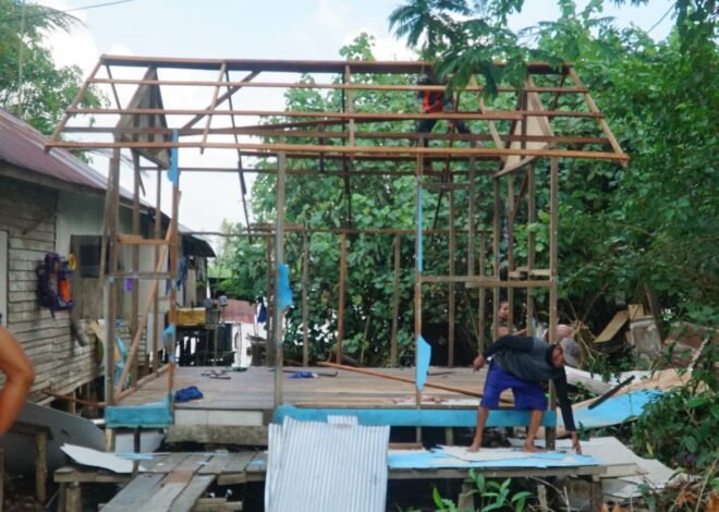 TMMD Ke-129 Kodim 1011/KLK Wujudkan Kepedulian Lewat Pembangunan RTLH Bapak Ilham