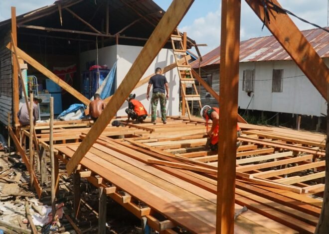 TMMD Ke-129 Kodim 1011/KLK Bangun Harapan Baru Lewat RTLH Ibu Rini