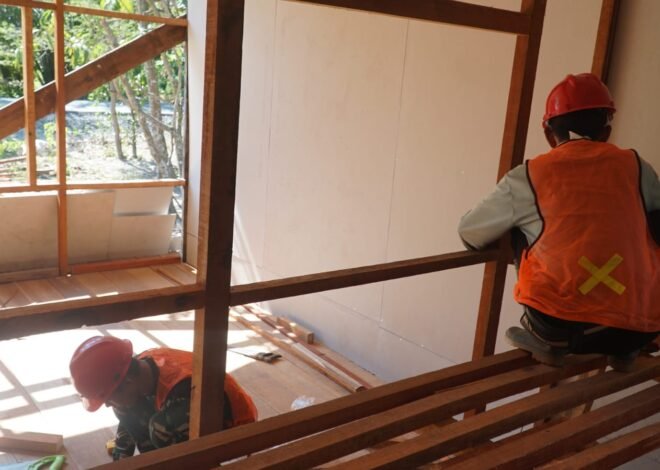Pemasangan Dinding Kalsiboard RTLH TMMD Ke-129 Masuki Tahap Lanjutan