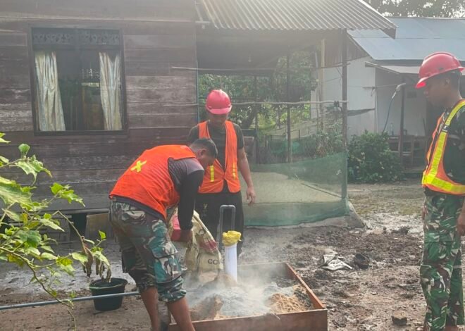 Satgas TMMD Kodim 1011/KLK Genjot Progres Sumur Bor Sasaran 5 Lewat Tahap Pengecoran