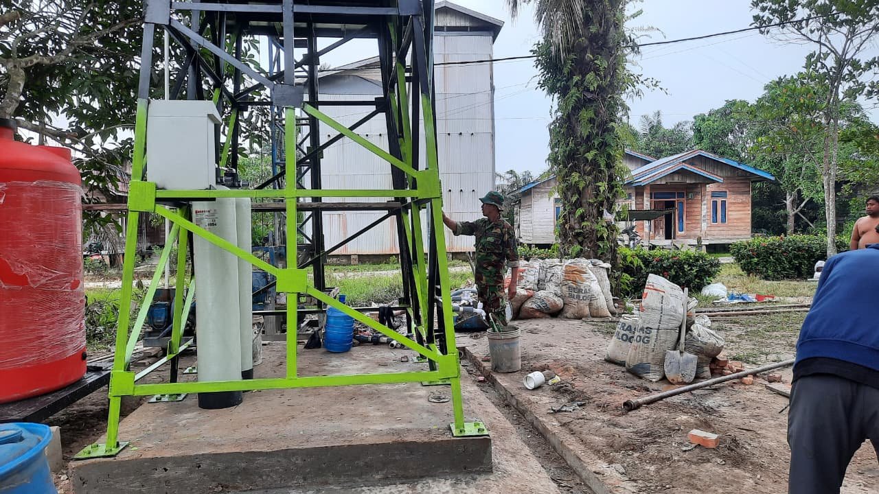 Penyelesaian Instalasi Pipa, Fasilitas Air Bersih TMMD Ke-129 Siap Diperkenalkan