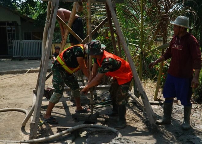 Satgas TMMD Kodim 1011/KLK Genjot Pembangunan Sumur Bor Demi Penuhi Kebutuhan Air Bersih Warga