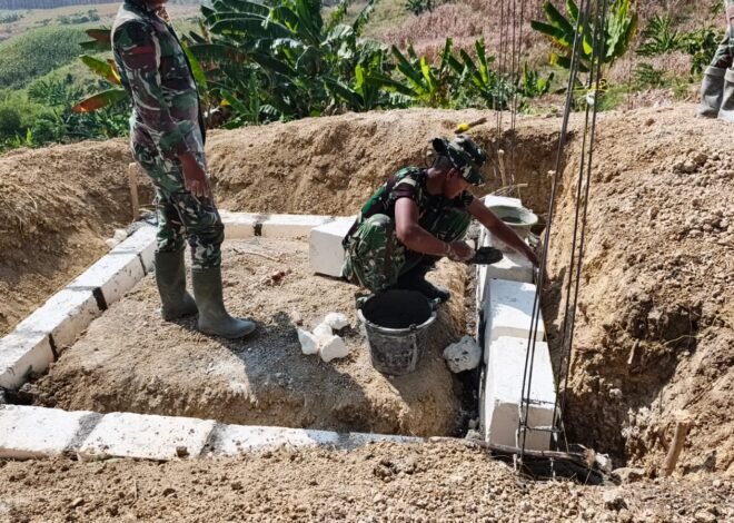 Alirkan Harapan Antardusun, Satgas TMMD Ke-129 Bangun Tandon Air Penghubung Tlemang–Bakon