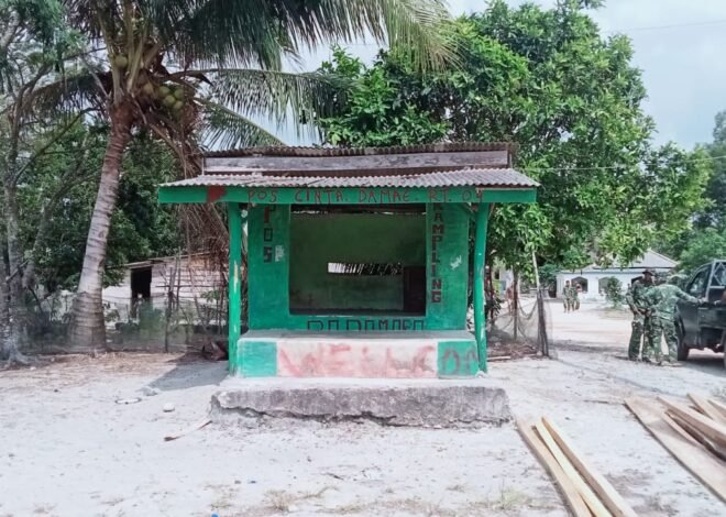 Renovasi Poskamling TMMD Ke-129 Kodim 0413/Bangka Dorong Warga Aktif Jaga Kamtibmas Desa