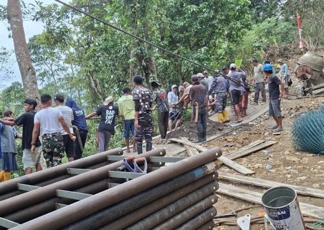 Jembatan Gantung di Bone: Kolaborasi Satgas TMMD dan Warga