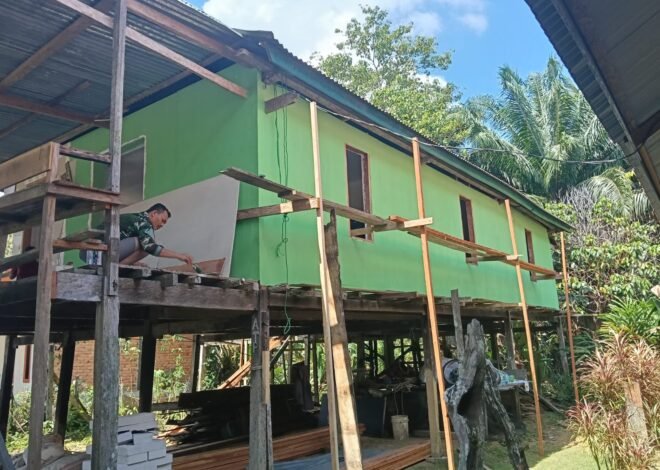 Rumah Ibu Erna Kian Layak Huni, Program RTLH TMMD Ke-129 Wujudkan Harapan Warga Perbatasan