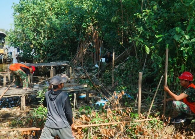 TMMD Ke-129 Percepat Rehab RTLH, Pemasangan Tiang Rumah Bapak Ilham Berjalan Lancar