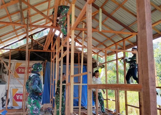 Sinergi TNI dan Warga Perkuat Pembangunan RTLH Sasaran 3 di Bandar Raya