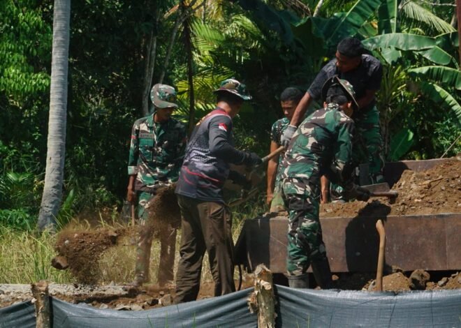 Penimbunan Jalan 1,2 Kilometer Wujud Komitmen TMMD Tingkatkan Akses Transportasi Warga