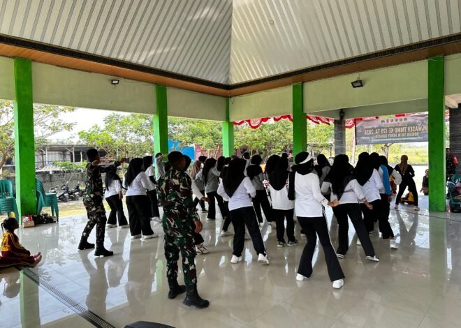 TMMD Ke-129 Kodim 0813/Bojonegoro Hadirkan Kebersamaan Lewat Senam Bersama di Balai Desa Kesongo
