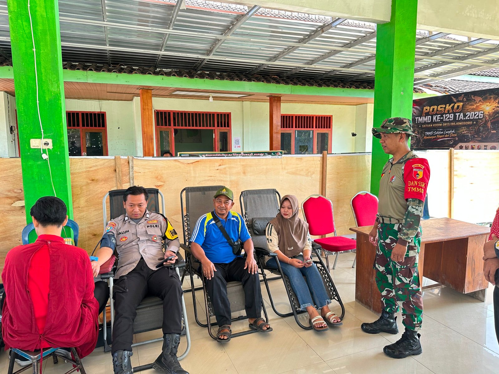 TMMD Ke-129 Dorong Kepedulian Kesehatan Lewat Donor Darah di Desa Kesongo