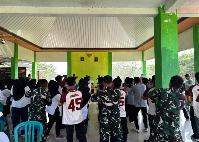 Pererat Kemanunggalan, Satgas TMMD Ke-129 Kodim 0813/Bojonegoro Gelar Senam Bersama Warga Kesongo