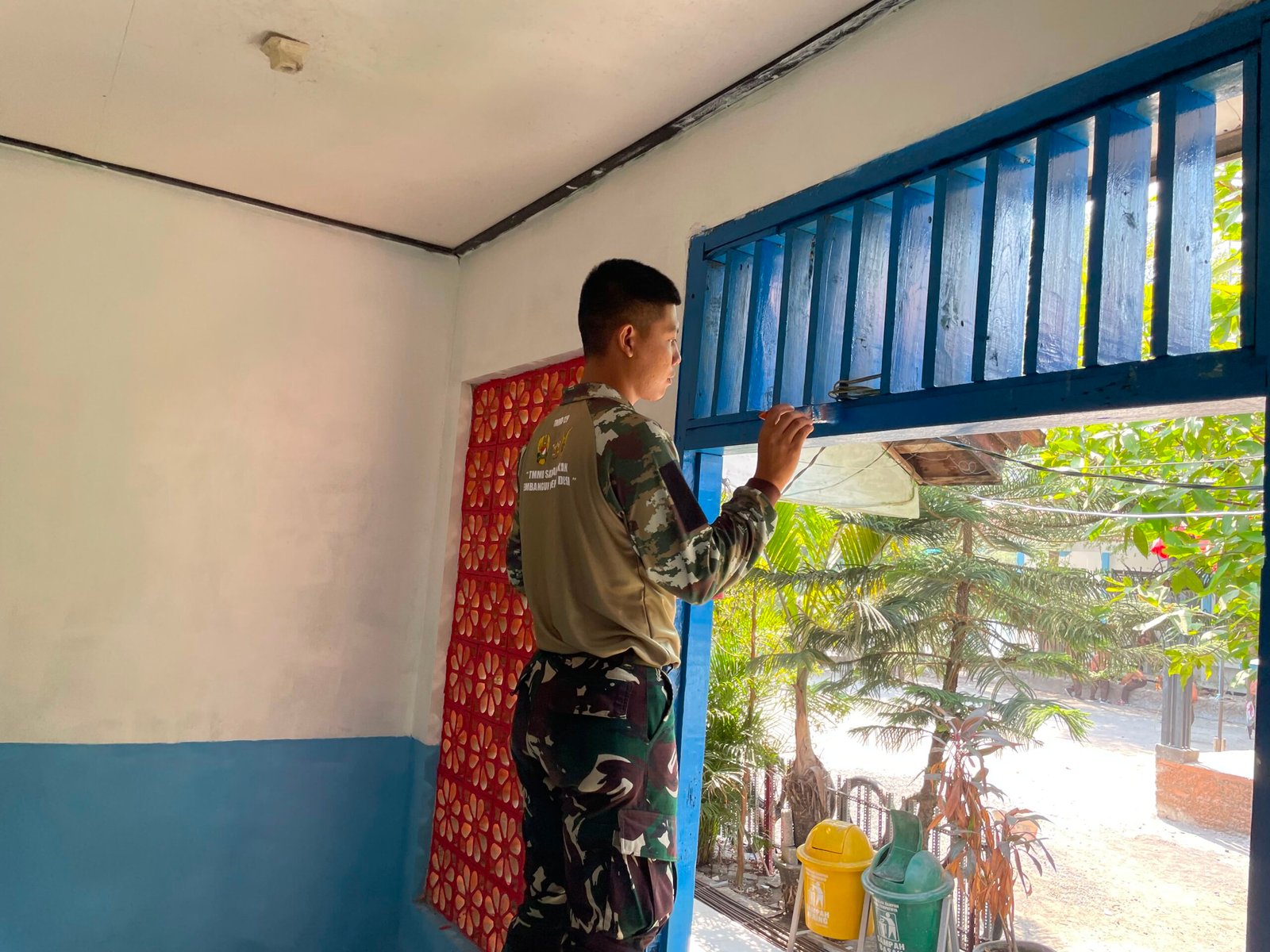 TMMD Ke-129 Kodim 0813/Bojonegoro Benahi SDN Kesongo 1 untuk Dukung Kenyamanan Belajar