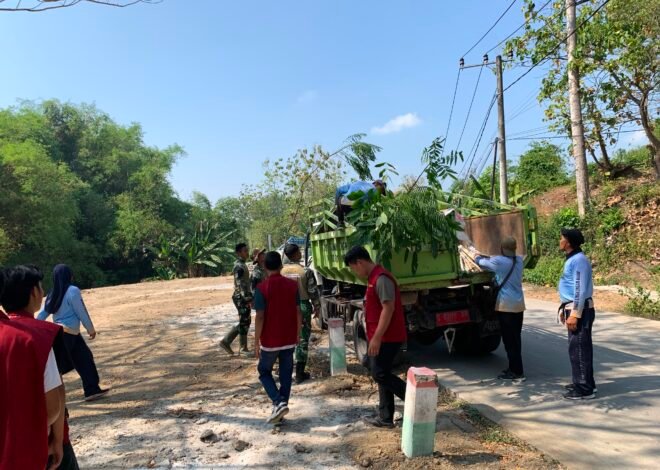 Jaga Kelestarian Lingkungan, Satgas TMMD dan Warga Bersama Tanam Pohon di Kesongo