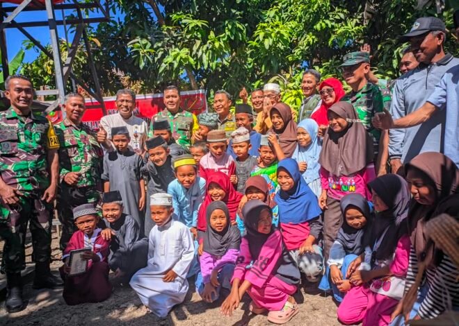 Dari TMMD Ke-129 Kodim 1404/Pinrang Lahir Mimpi Baru, Kunjungan Marsma TNI Arifaini Nur Dwiyanto, M. Han., Memotivasi Anak-Anak Desa Tanratuo Jadi TNI