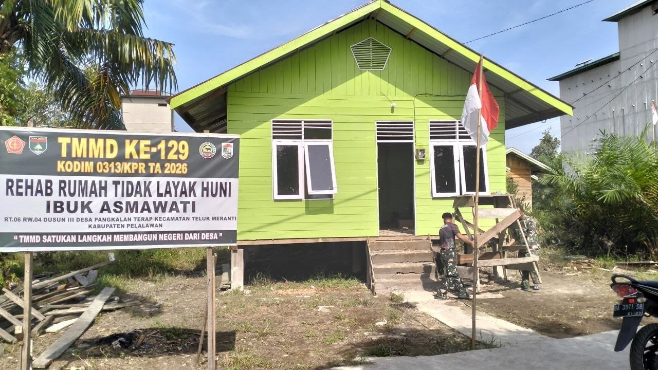 H-6 Sisa TMMD ke-129: RTLH Ibu Asmawati Menuju Finishing