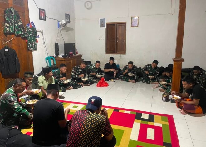 Keakraban Satgas TMMD dan Warga Terjalin Erat, Pak RT Sukadi Ajak Personel Makan Bersama