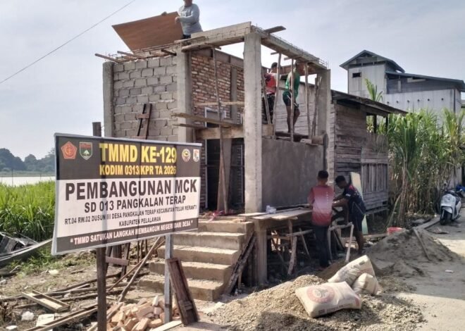 Persiapan TMMD ke-129, Pembangunan MCK SD 013 Dikebut