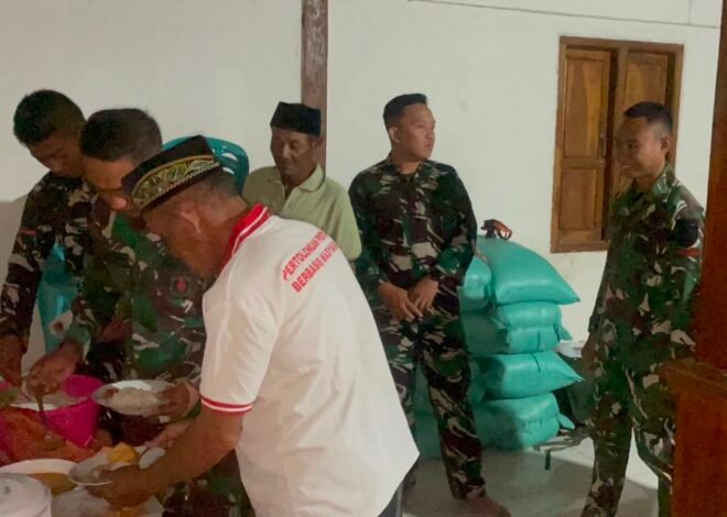 Jamuan Makan Malam Warga untuk Satgas TMMD Kodim 0813/Bojonegoro Cerminkan Kemanunggalan TNI dan Rakyat