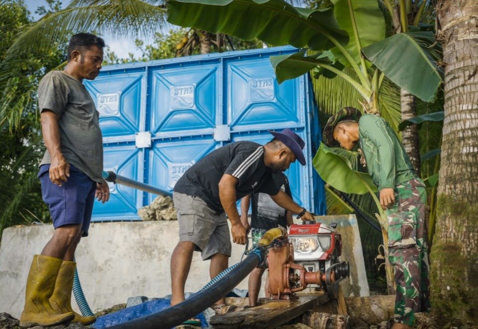 Harapan Masyarakat Terkabul, Satgas TMMD Hadirkan Tempat Wudhu di Masjid Desa Polewali