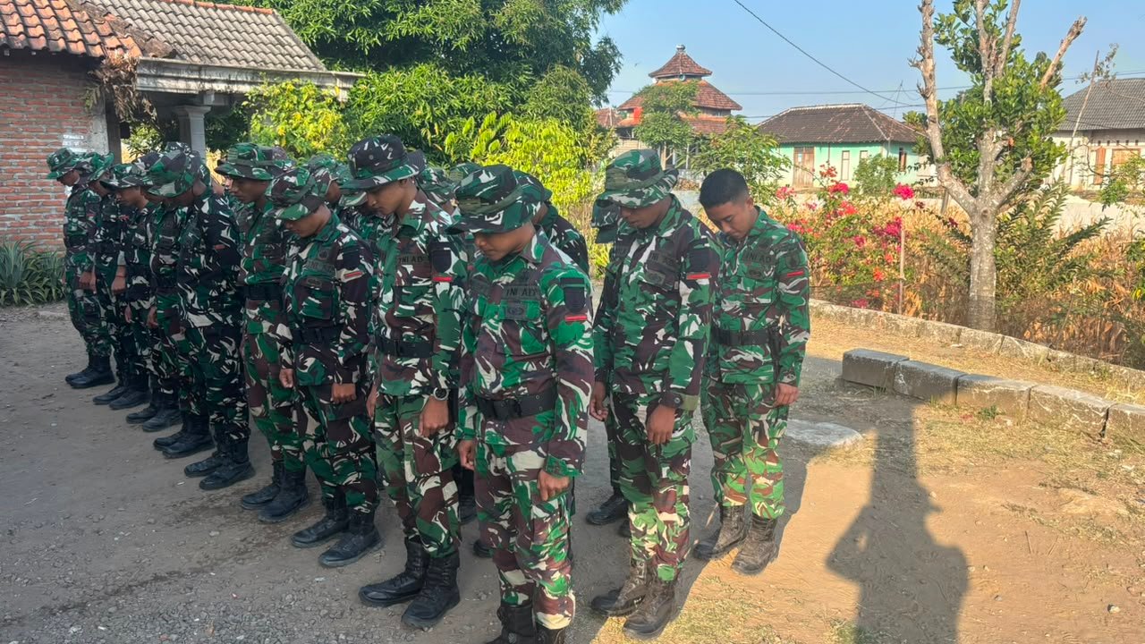 Apel Pagi Satgas TMMD Ke-129 Kodim 0813/Bojonegoro, Dan SSK Tekankan Disiplin dan Kekompakan