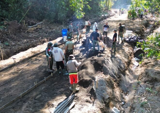 Tembus 90 Persen, Satgas TMMD Ke-129 Kodim 1626/Bangli Tetap Prioritaskan Kualitas Rabat Beton