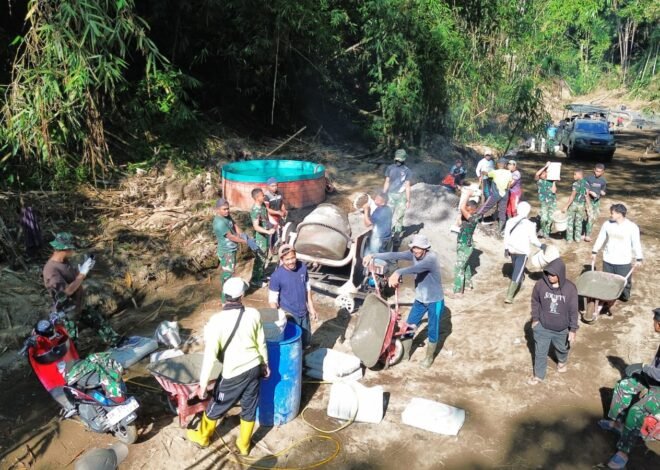 Progres Rabat Beton Tembus 90 Persen, Gotong Royong Satgas TMMD dan Warga Terus Menguat di Sekardadi