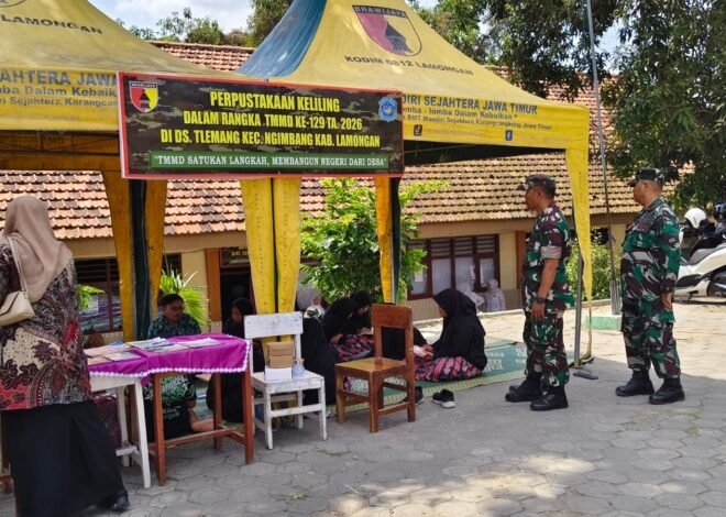 Tumbuhkan Minat Baca Generasi Muda, Kebahagiaan Anak-Anak Desa Tlemang Sambut Perpustakaan Keliling Diapresiasi Tim Wasev TMMD 129