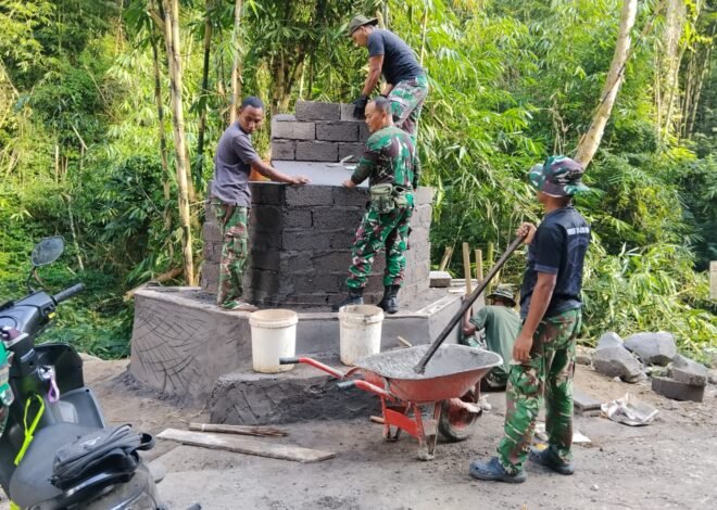 Tugu TMMD Ke-129 Kodim 1626/Bangli Disiapkan Jadi Penanda Karya dan Kebersamaan di Desa Sekardadi