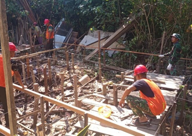 Satgas TMMD Reguler ke-129 Bersama Warga Percepat Pembangunan RTLH Sasaran 4 Milik Bapak Ilham