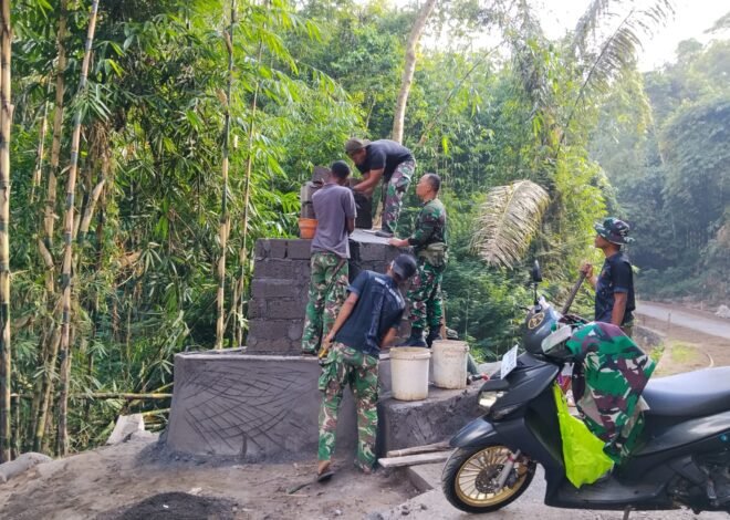 Tugu TMMD Ke-129 Kodim 1626/Bangli Jadi Warisan Semangat Membangun Desa Sekardadi