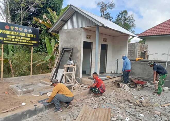 MCK Fasum Desa Sekardadi Capai 96 Persen, Satgas TMMD Ke-129 Kebut Tahap Akhir