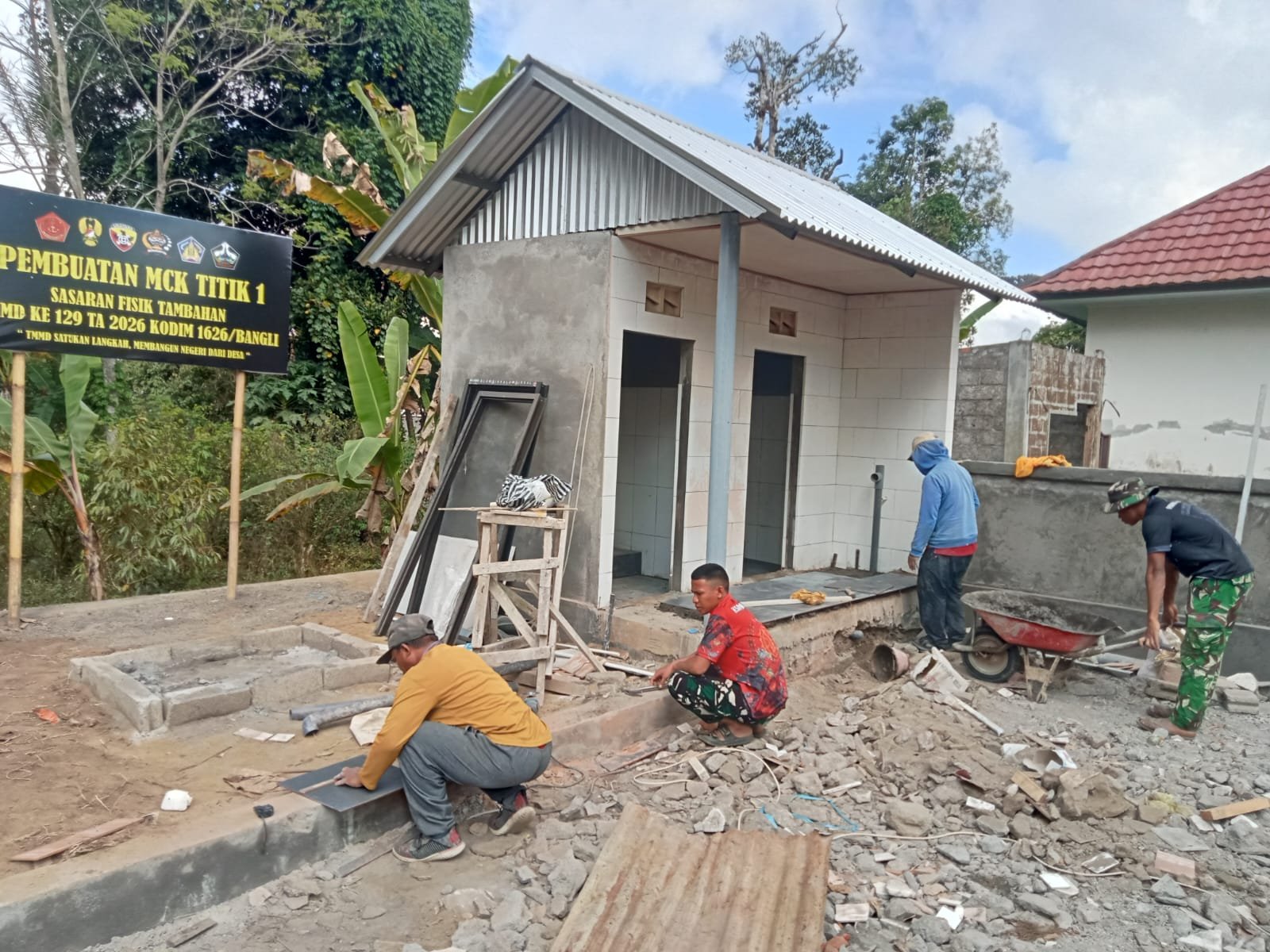 MCK Fasum Desa Sekardadi Capai 96 Persen, Satgas TMMD Ke-129 Kebut Tahap Akhir