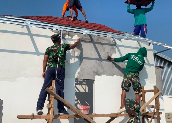 Satgas TMMD Ke-129 Kodim 0813/Bojonegoro Kebut Pembangunan Musala dan Toilet di Sembung Sukorame