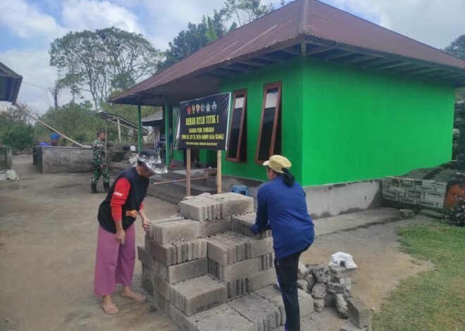 Rumah I Wayan Pasta Kian Rapi, Sentuhan Satgas TMMD Ke-129 Kodim 1626/Bangli Hampir Rampung