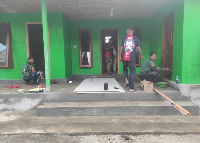 Sentuhan Cat Satgas TMMD Bikin Rumah I Wayan Pasta Lebih Bersih dan Tertata