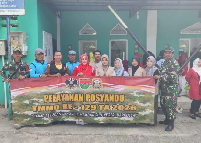TMMD Hadirkan Posyandu Bersama Mahasiswa KKN, Wujud Sinergi TNI, Kampus, dan Masyarakat