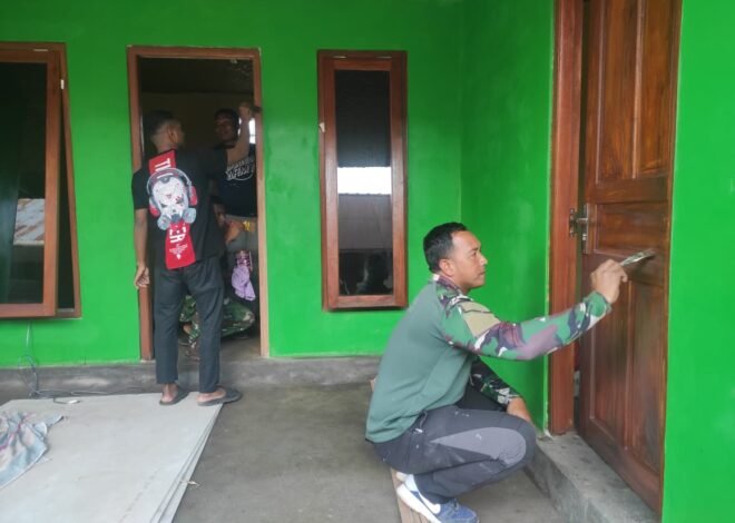 Rehab Rumah I Wayan Pasta Hampir Rampung, Gotong Royong Jadi Kekuatan Satgas TMMD Ke-129