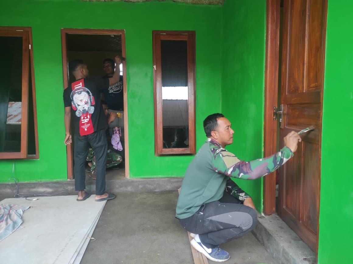 Rehab Rumah I Wayan Pasta Hampir Rampung, Gotong Royong Jadi Kekuatan Satgas TMMD Ke-129