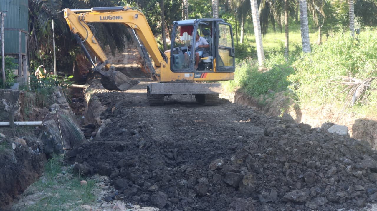 Progres Pembukaan Jalan Tani TMMD ke-129 Kodim 0911/Nunukan Kini Capai 63 Persen