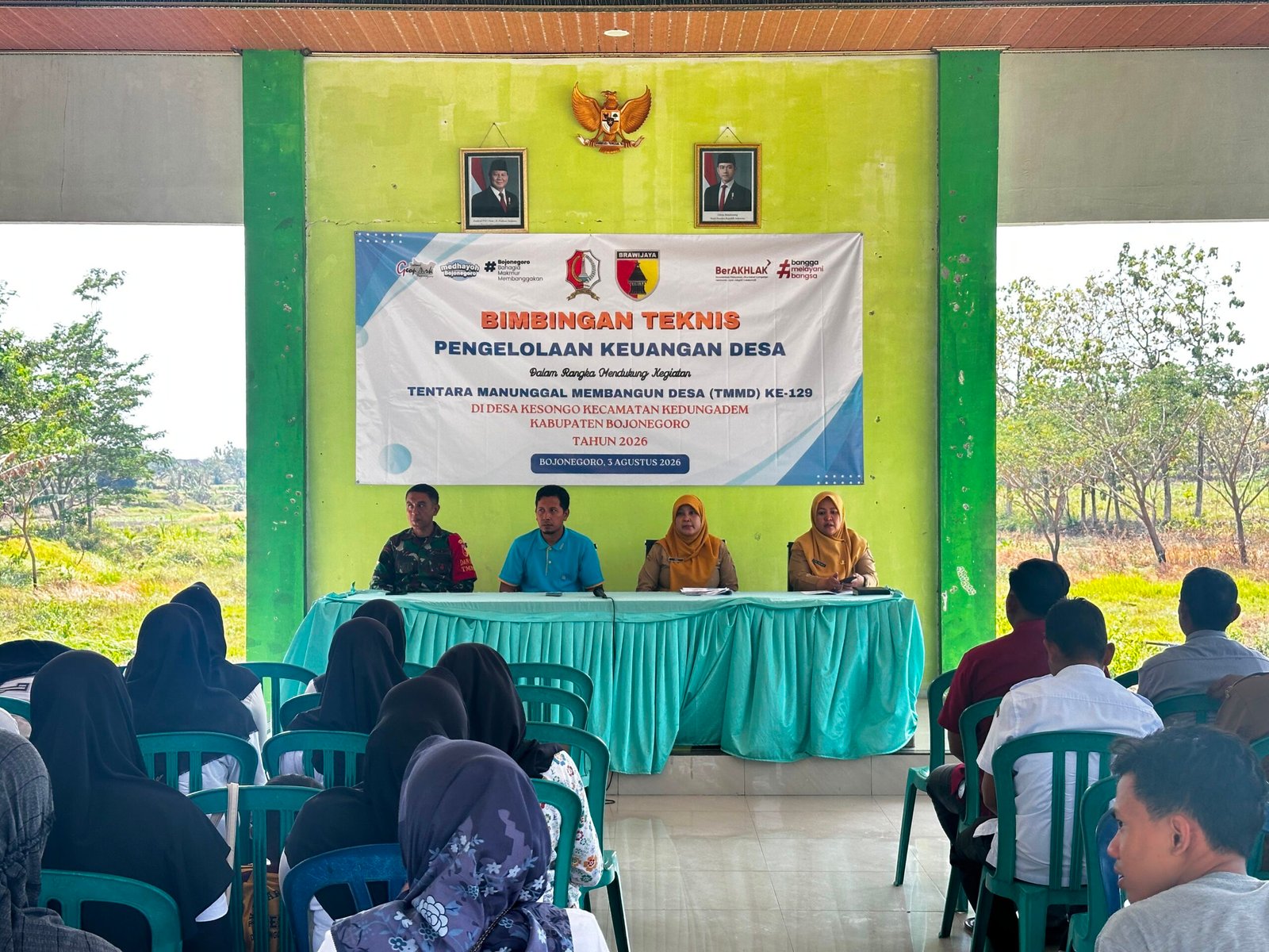 TMMD Ke-129 Kodim 0813/Bojonegoro Gelar Sosialisasi Bimtek Pengelolaan Keuangan Desa di Kesongo