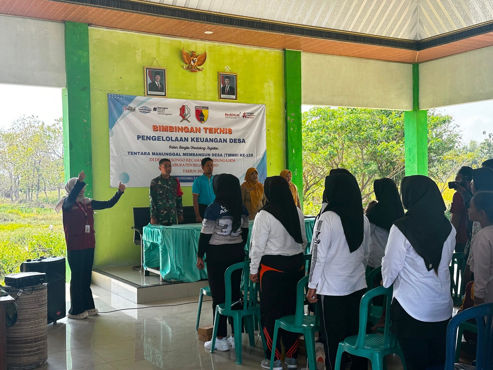 Sosialisasi Pengelolaan Keuangan Desa Warnai Kegiatan Nonfisik TMMD Ke-129 Kodim 0813/Bojonegoro