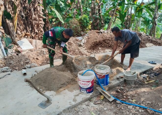 Jalan Rabat Beton TMMD Semakin Nyata, Akses Warga Pinang Jaya Kini Menuju Perubahan