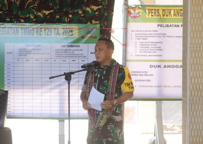 Kunjungan Tim Wasev ke Lokasi TMMD 129 Kodim Belu untuk Evaluasi