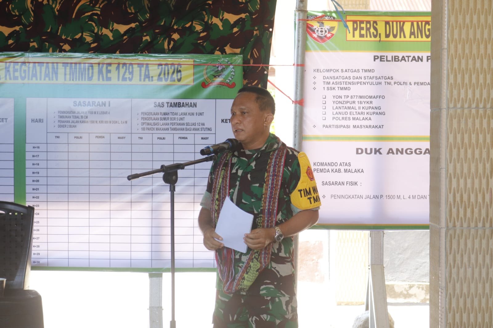 Kunjungan Tim Wasev ke Lokasi TMMD 129 Kodim Belu untuk Evaluasi