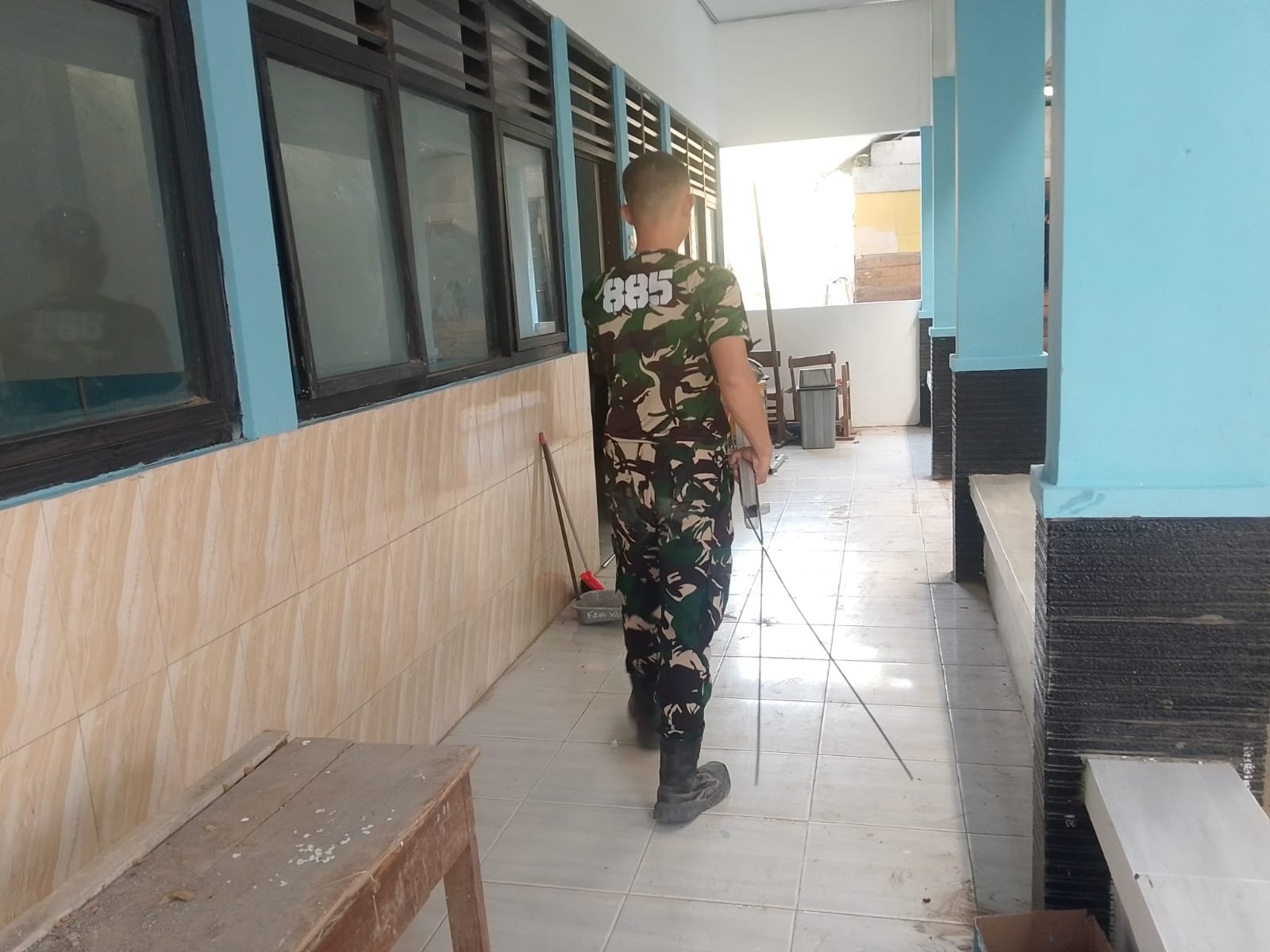 Satgas TMMD Ke-129 Kodim 0813/Bojonegoro Siapkan Material Rehabilitasi SDN Kesongo 1